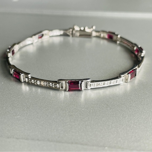 Sterling Silver Tennis Bracelets with Natural Gemstones ‼️ ASK FOR PRICE… - Picture 11 of 17